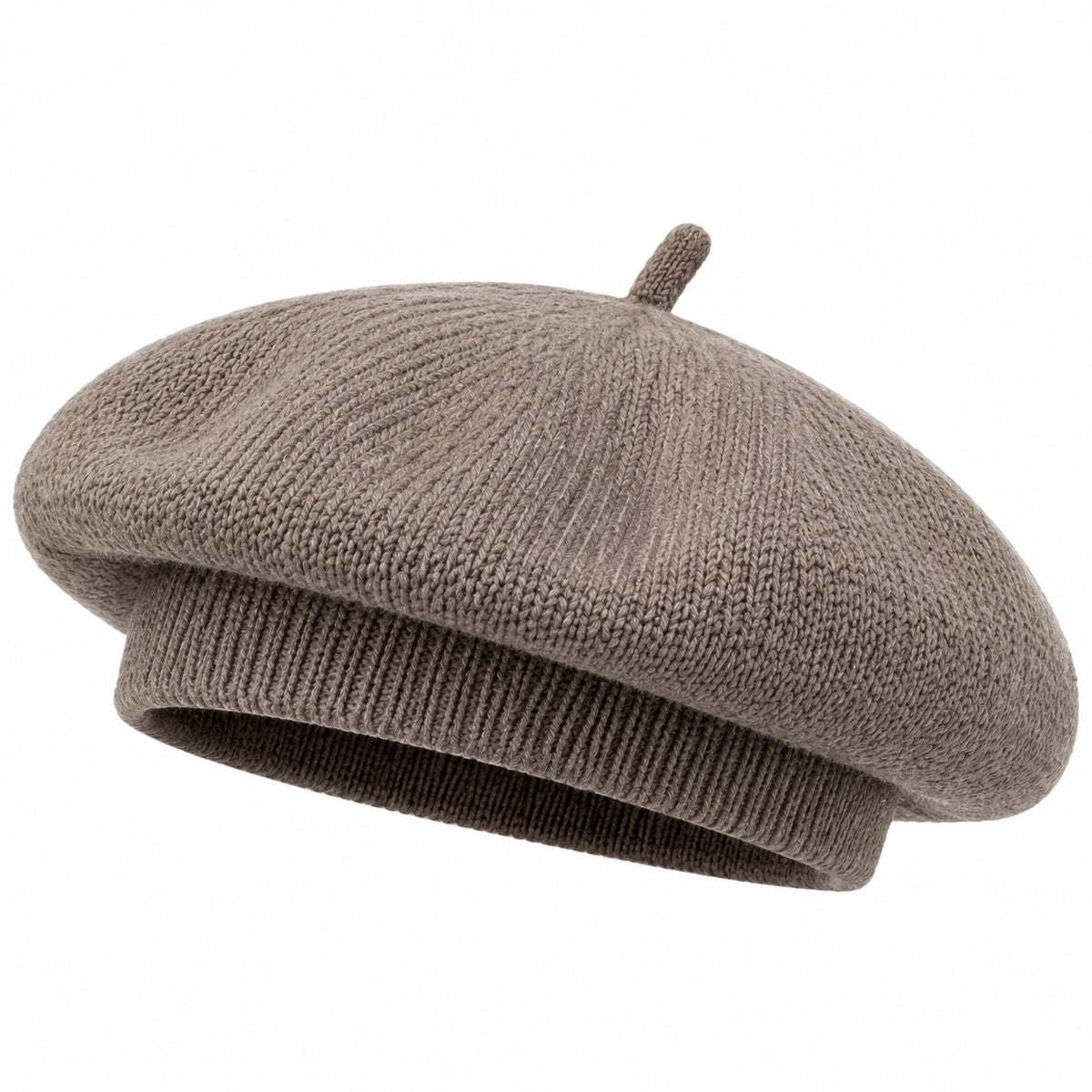Boina de punto talla única gris topo - estilo clásico para uso diario