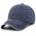 Gorra de béisbol talla única de tejido azul marino con visera curva para uso diario