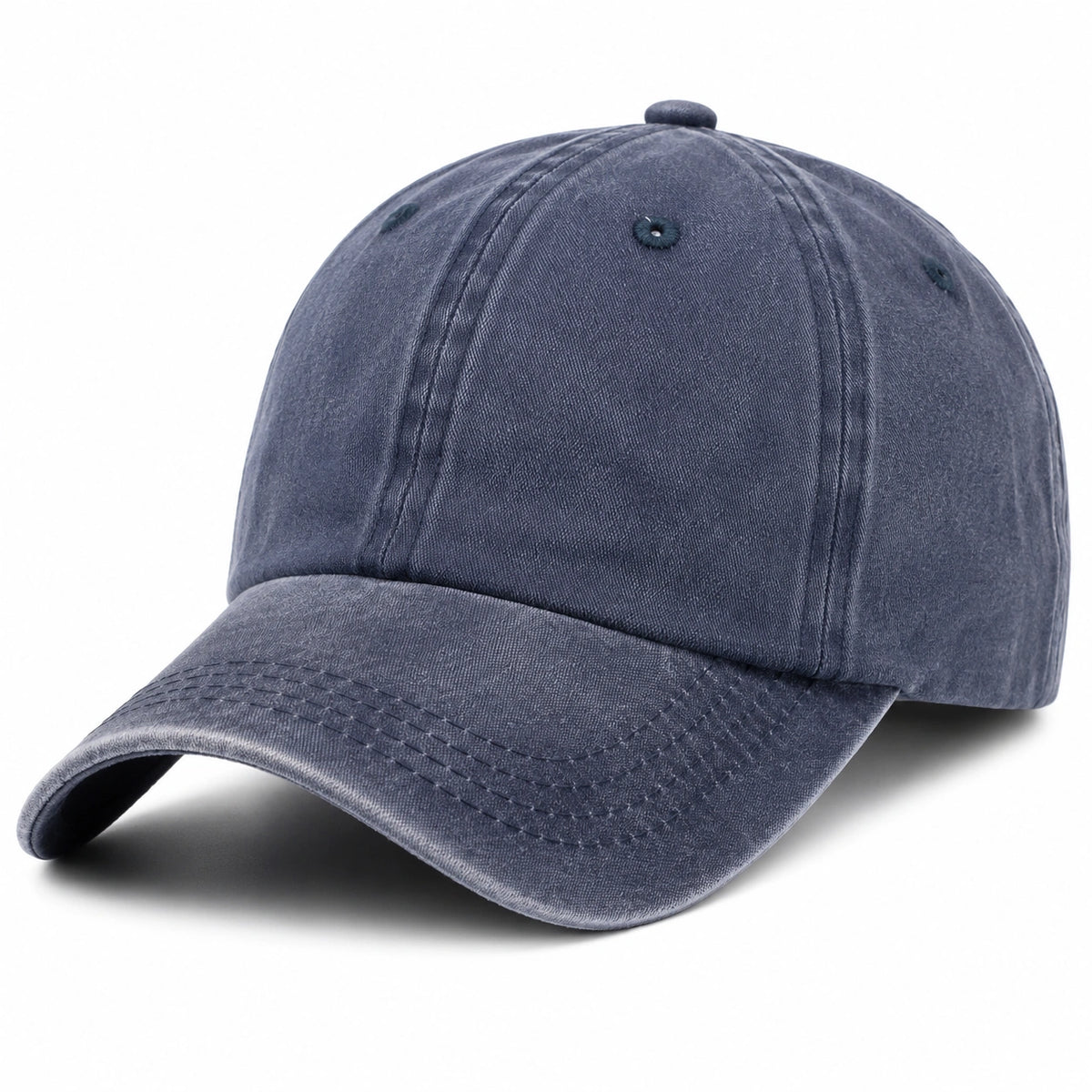 Gorra de béisbol talla única de tejido azul marino con visera curva para uso diario