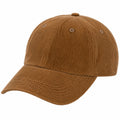 Gorra de béisbol talla única de pana marrón para uso diario