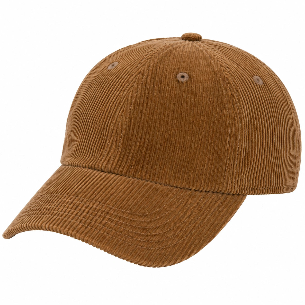 Gorra de béisbol talla única de pana marrón para uso diario