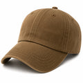 Gorra de béisbol talla única de tejido marrón con visera curva