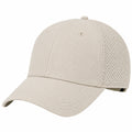 Gorra de béisbol talla única beige de tejido perforado ajustable y transpirable