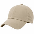 Gorra de béisbol talla única beige de tejido con visera curva y paneles perforados
