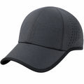 Gorra de béisbol talla única de tejido gris oscuro transpirable para uso diario