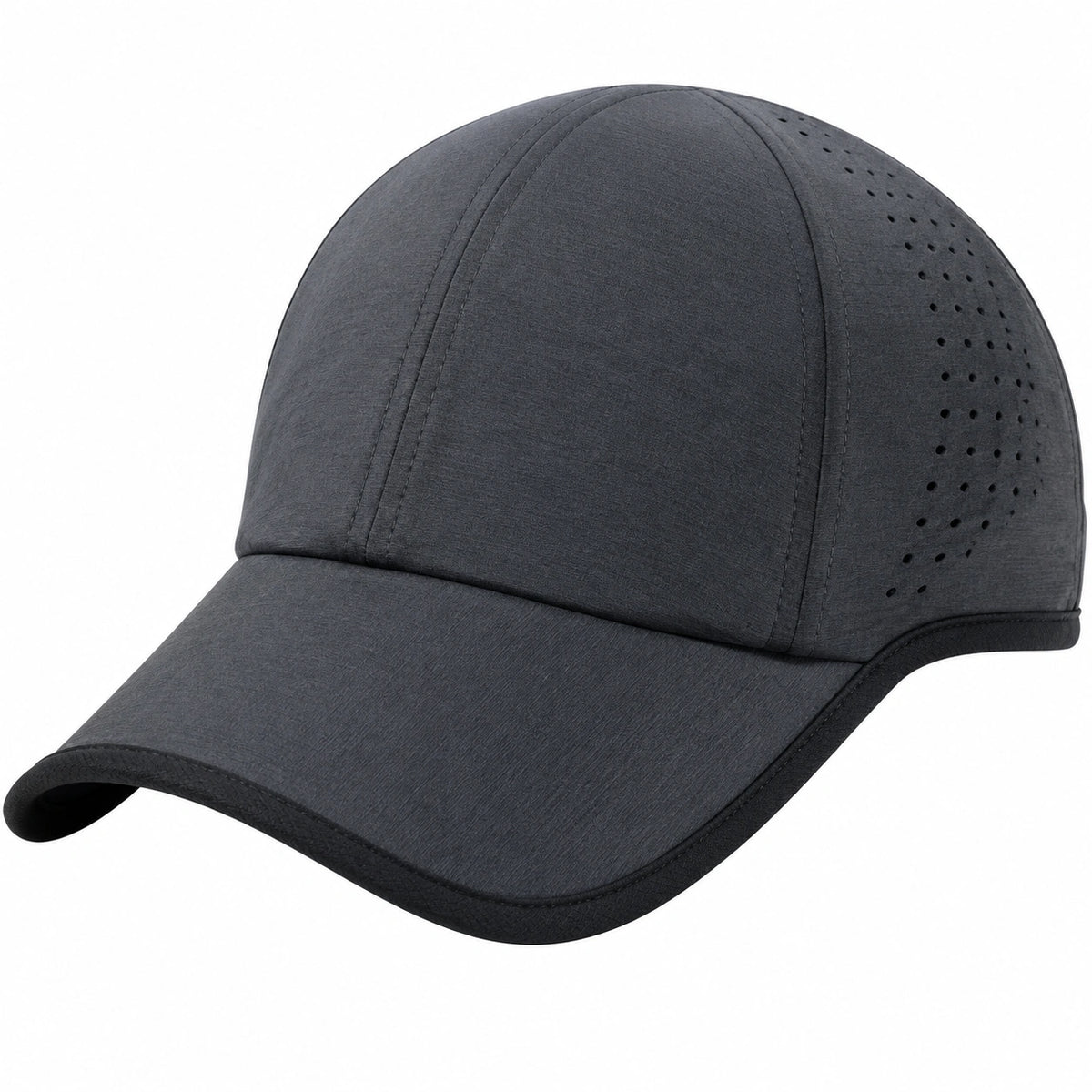 Gorra de béisbol talla única de tejido gris oscuro transpirable para uso diario