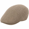 Gorra plana de talla única en tejido beige - estilo clásico para uso diario