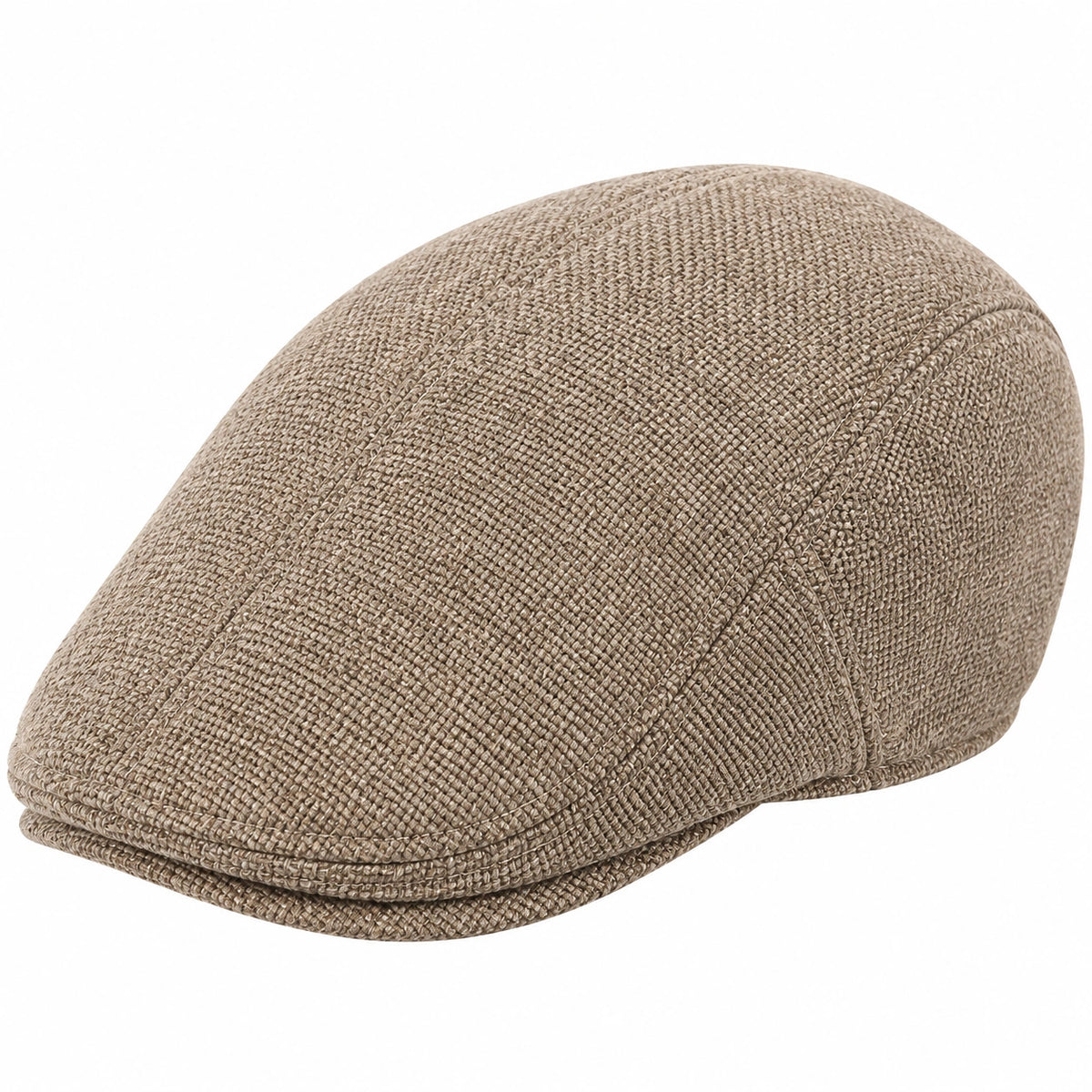 Gorra plana de talla única en tejido beige - estilo clásico para uso diario