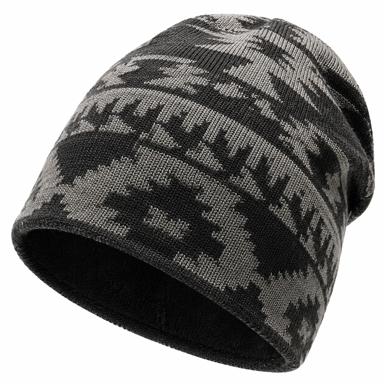 Gorro de punto talla única negro/gris estilo urbano para uso diario