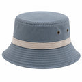 Sombrero bucket talla única de tejido azul gris y beige con ventilación estilo casual
