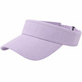 Visera deportiva talla única de tejido lila ajustable para uso diario
