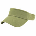 Visera deportiva de talla única - tejido acanalado verde oliva ajustable para exterior